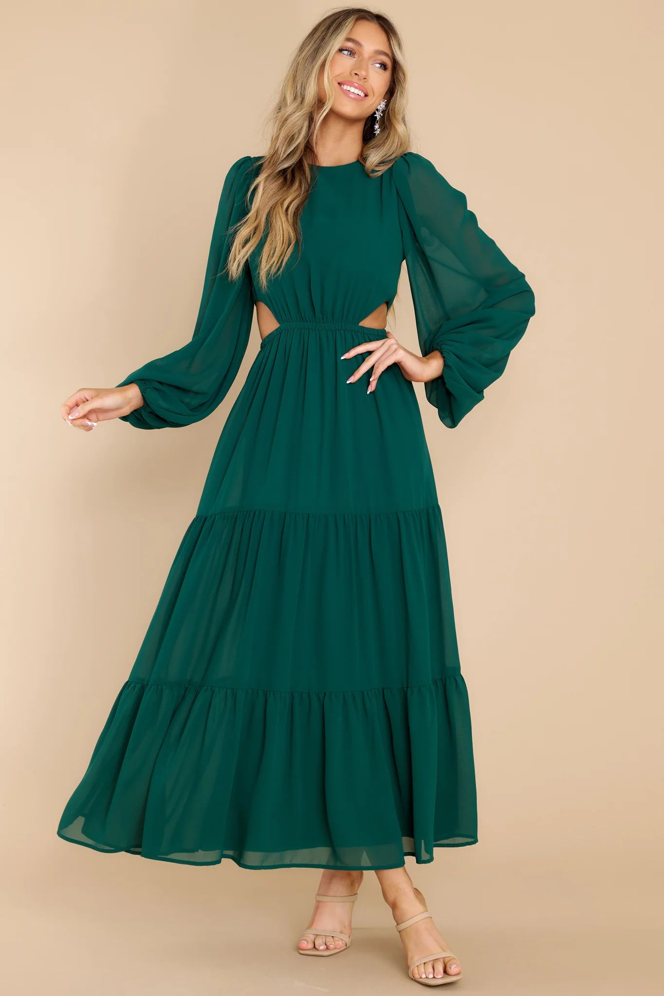 That's Rich Hunter Green Maxi Dress | Red Dress 