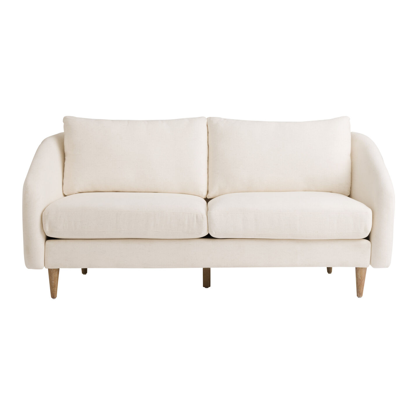 Carson Chenille Curved Slope Arm Mid Century Sofa | World Market