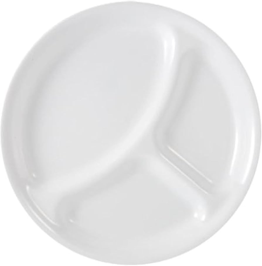 Corelle Livingware Divided Plate, 10-1/4-Inch, Winter Frost White | Amazon (US)