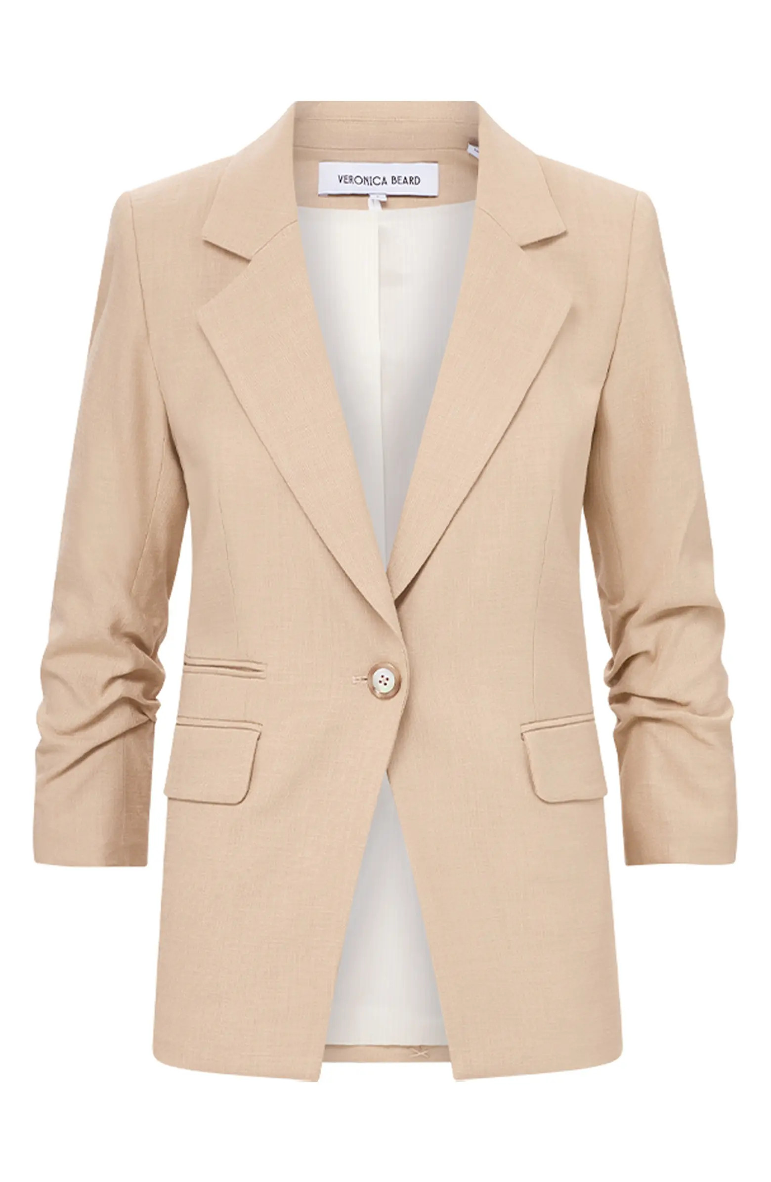 Battista Ruched Sleeve Dickey Blazer | Nordstrom