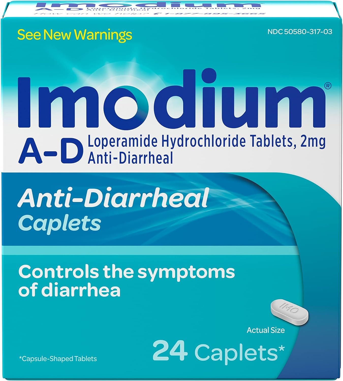 Imodium A-D Diarrhea Relief Caplets with Loperamide HCI, 24 ct. | Amazon (US)