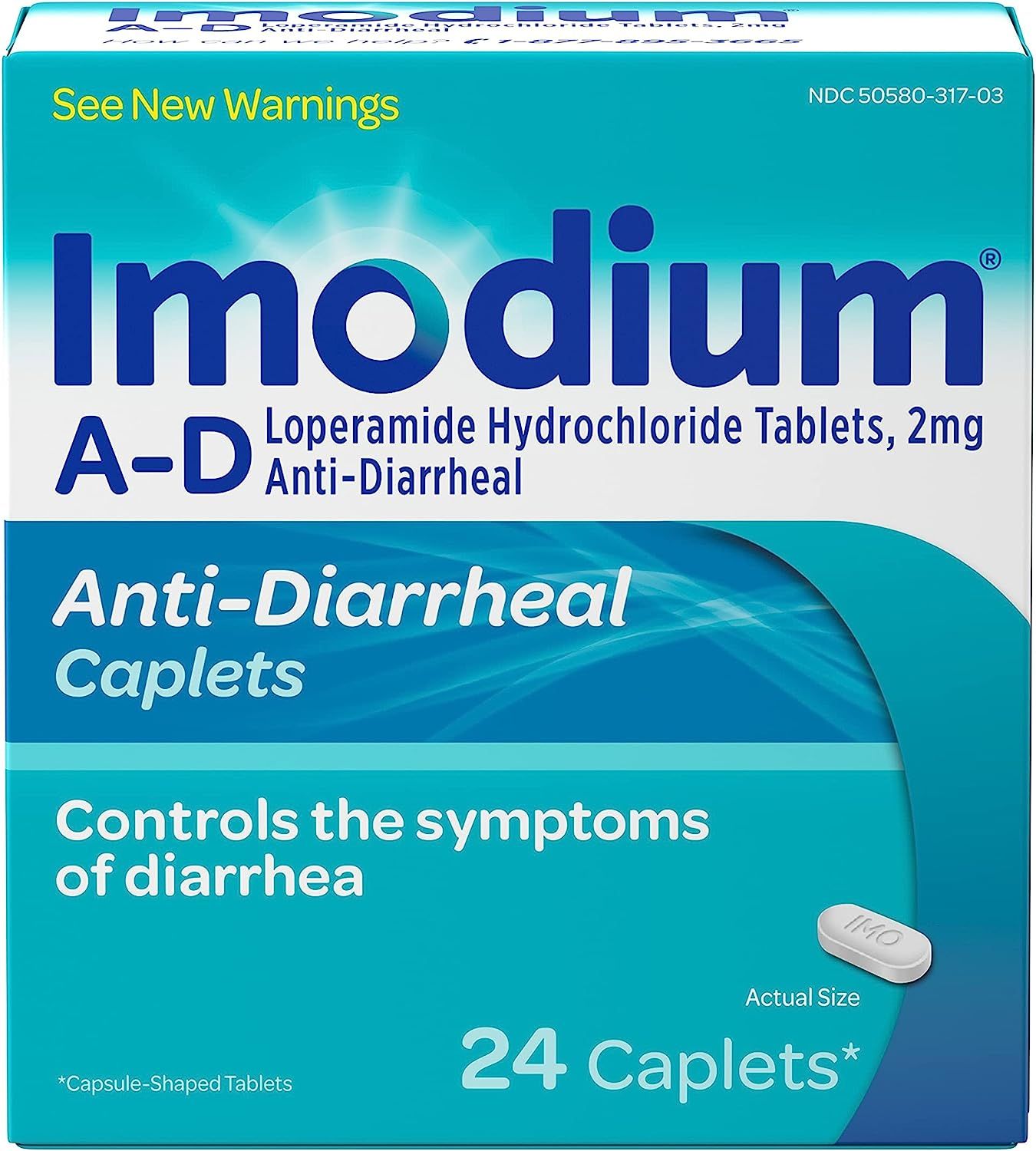 Imodium A-D Diarrhea Relief Caplets with Loperamide HCI, 24 ct. | Amazon (US)