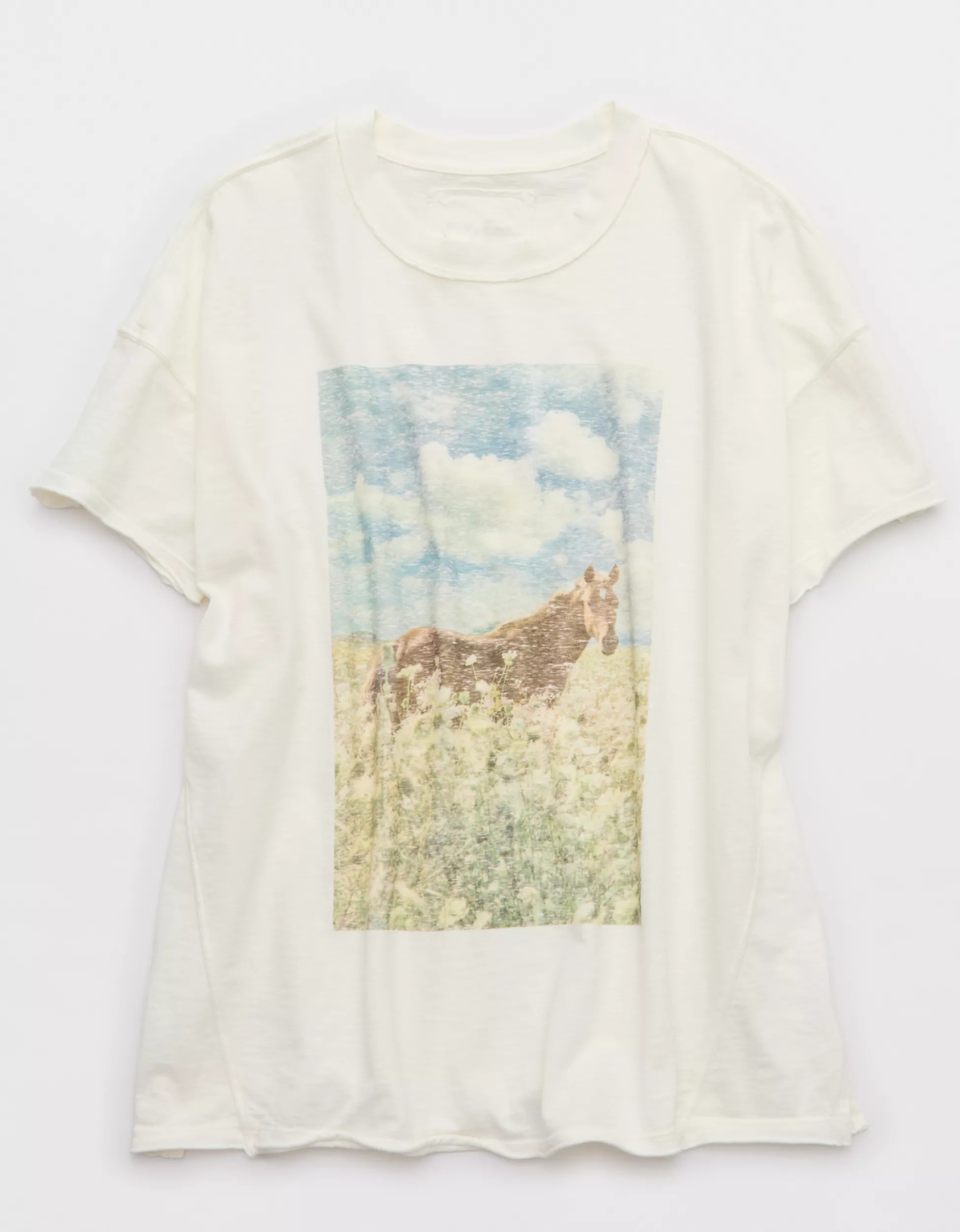 Aerie Oversized Crew Boyfriend T-Shirt | American Eagle Outfitters (US & CA)