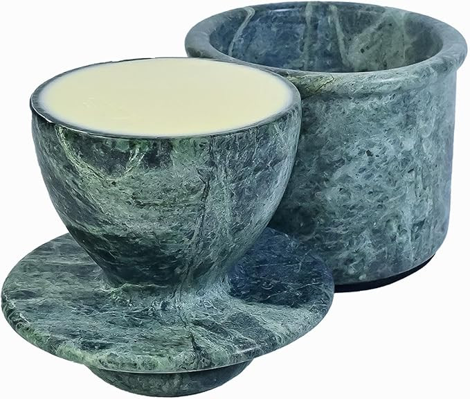 Jungle Green Butter Keeper, Round Marble Butter Dish, 4 inches, 3.5 inch Diameter | Amazon (US)