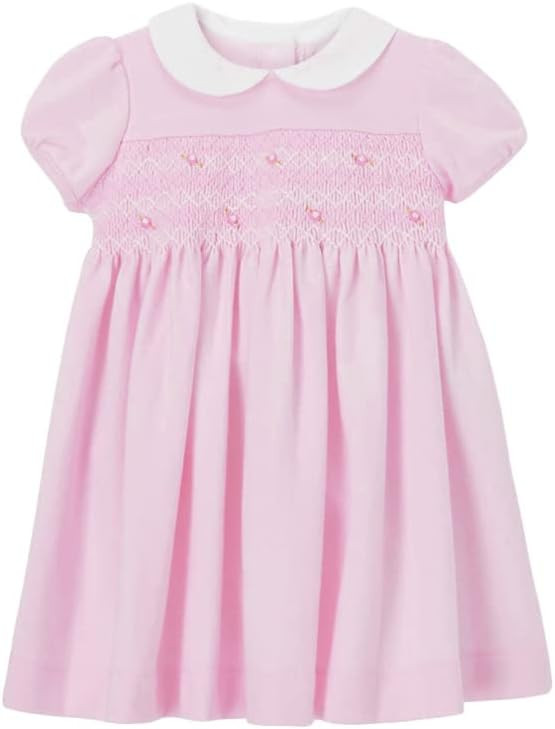 HILEELANG Toddler Girl Short Sleeve Dress Cotton Casual Spring Summer Easter Applique Playwear Dr... | Amazon (US)