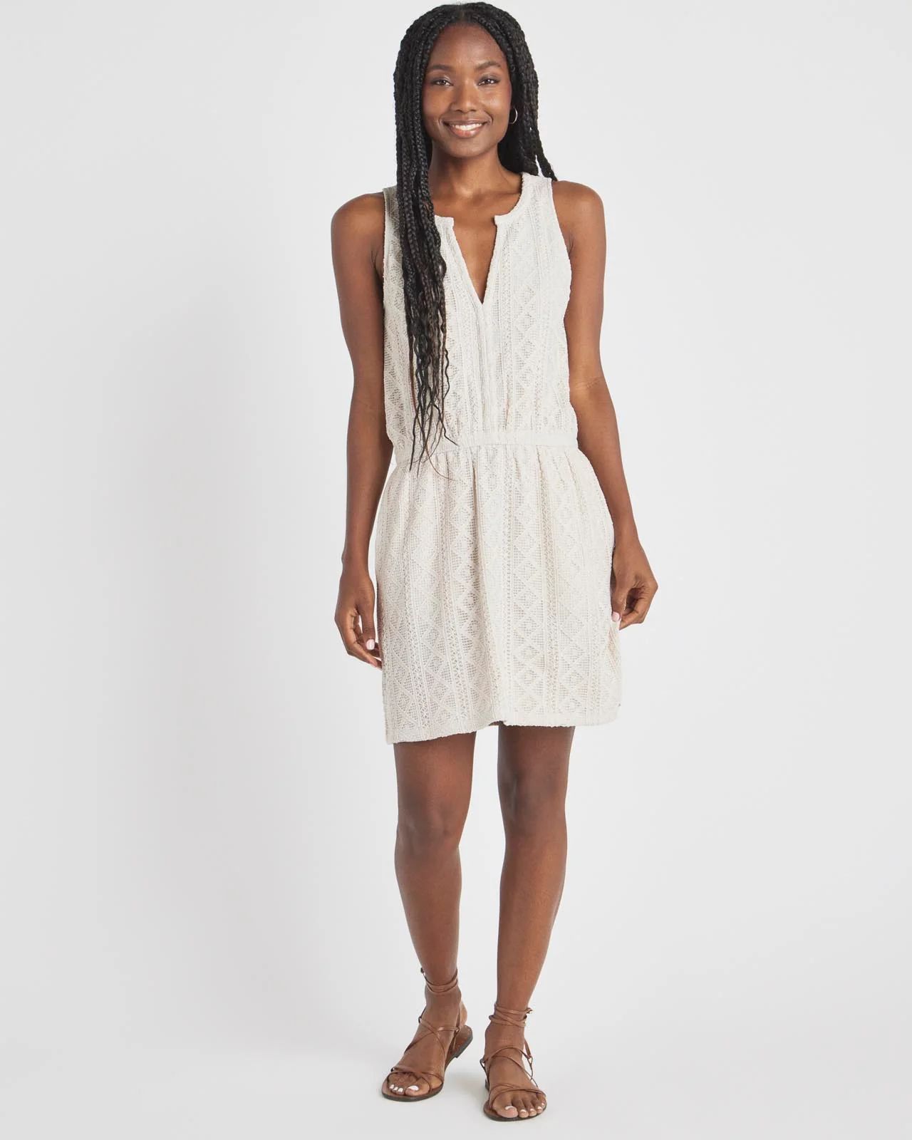 Paola V-Neck Crochet Dress | Splendid