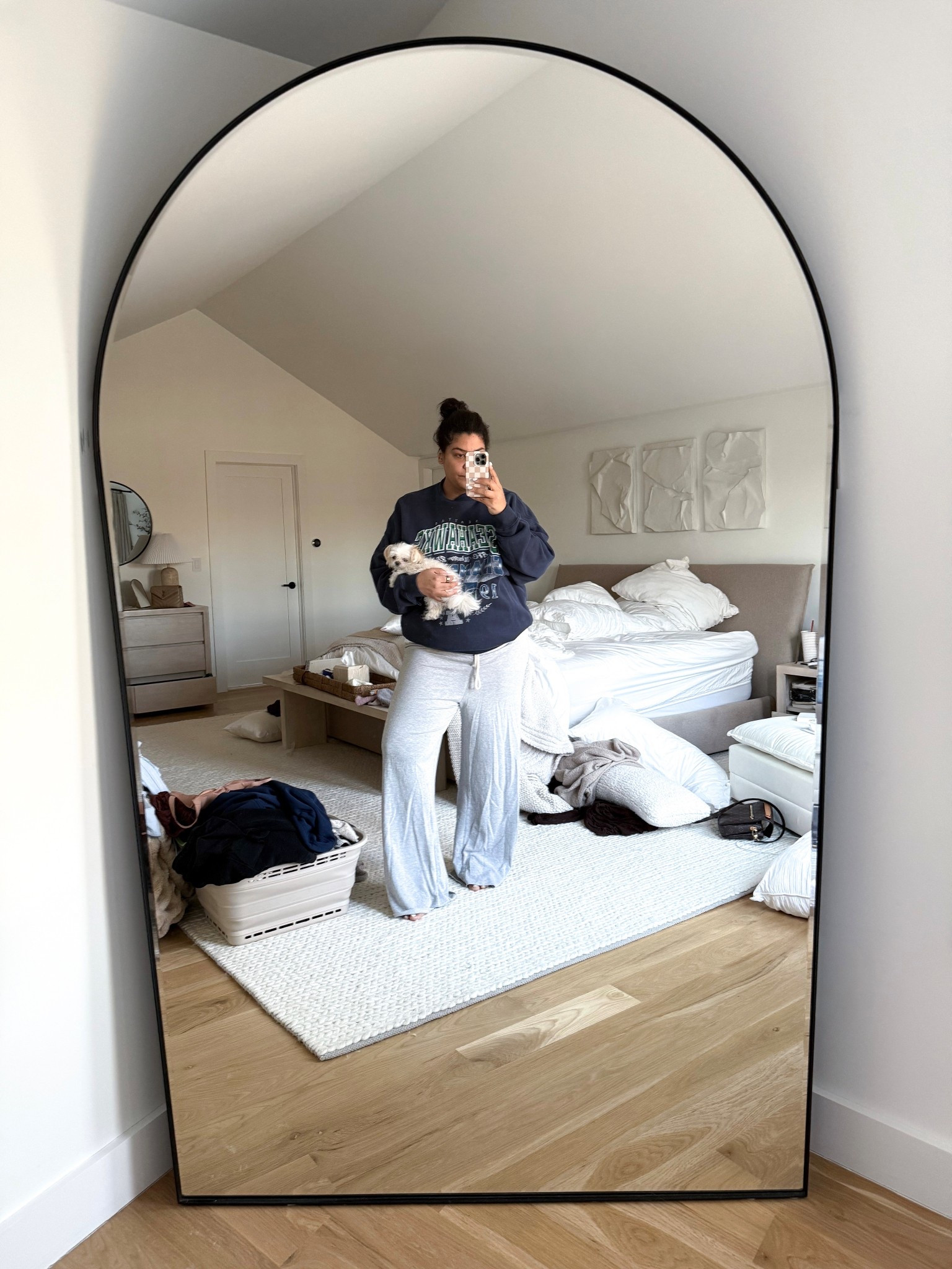 sick realistic midsize outfit of the day 1/15/26 — love the abercrombie nfl football collection! I’m 5’9” size 12/XL 25 weeks pregnant wearing a size XL on top & L on bottom! 

#LTKSeasonal #LTKootd #LTKMidsize