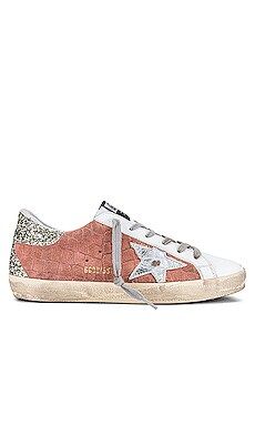 Golden Goose Superstar Sneaker in Mauve, White, Silver, & Light Green from Revolve.com | Revolve Clothing (Global)