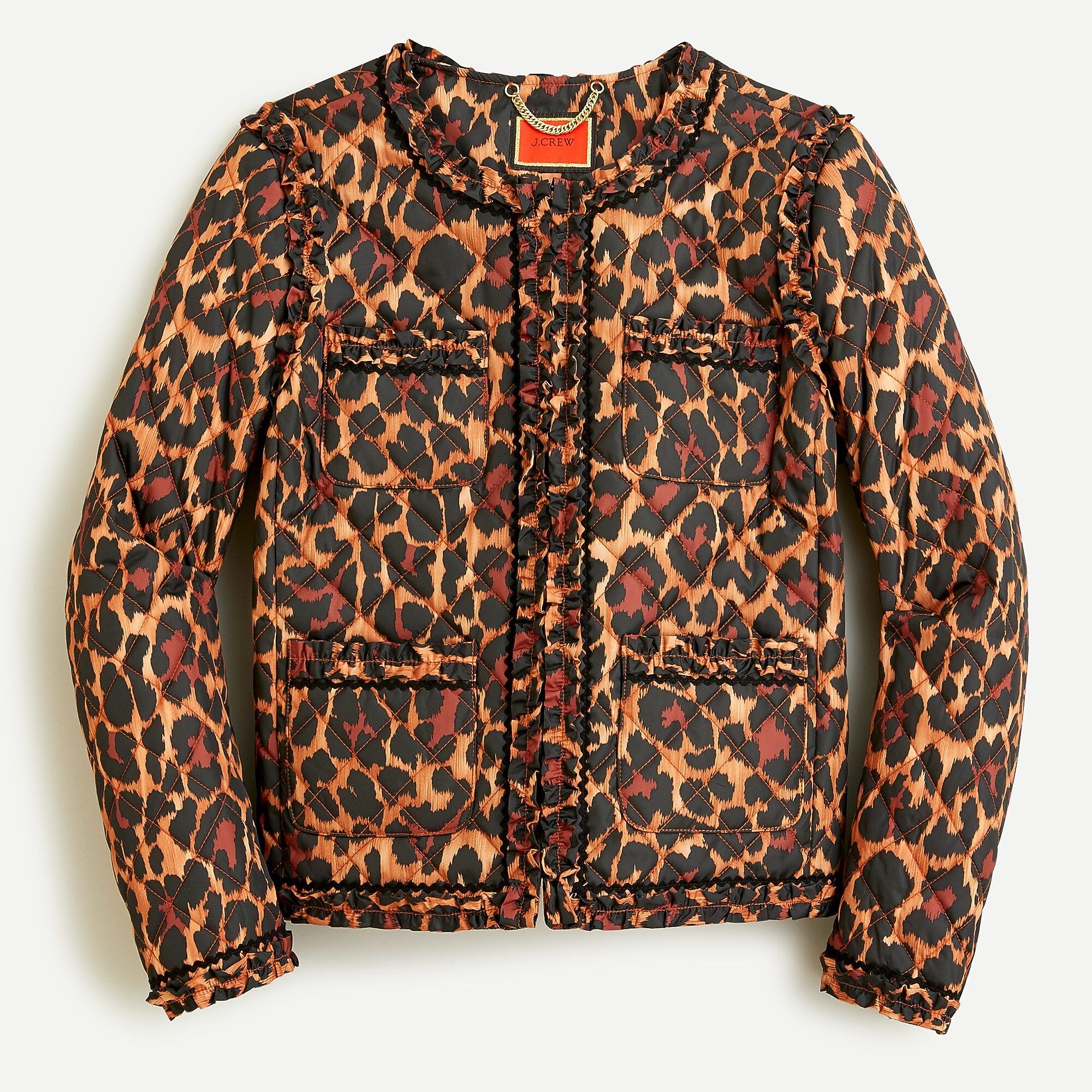 Quilted lady jacket in leopard with PrimaLoft® | J. Crew US