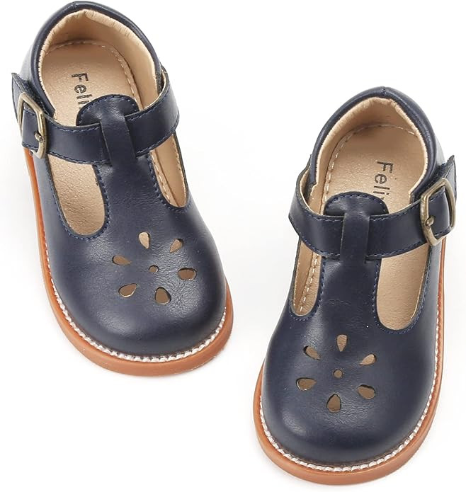 Felix & Flora Toddler Little Girl Mary Jane Dress Shoes - Ballet Flats for Girl Party School Shoe... | Amazon (US)