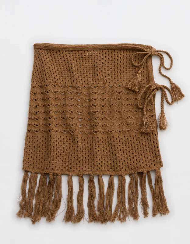 Aerie Crochet Fringe Sarong | Aerie