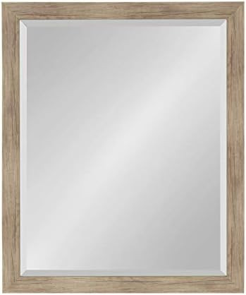 DesignOvation Beatrice Framed Decorative Rectangle Wall Mirror, 25x31, Rustic Brown | Amazon (US)