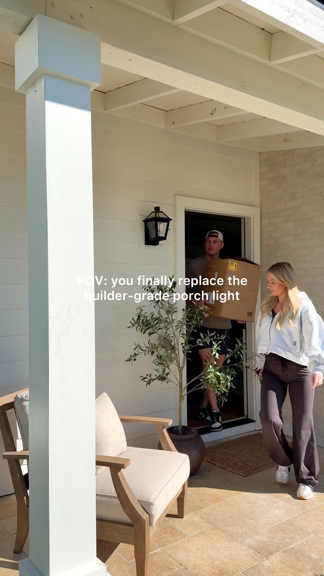 When we renovated, I installed the same lights throughout the exterior to avoid decision-making overwhelm 😅Finally sourced a more custom version for the porch, and wow… such a difference. 

#LTKSeasonal #LTKHome