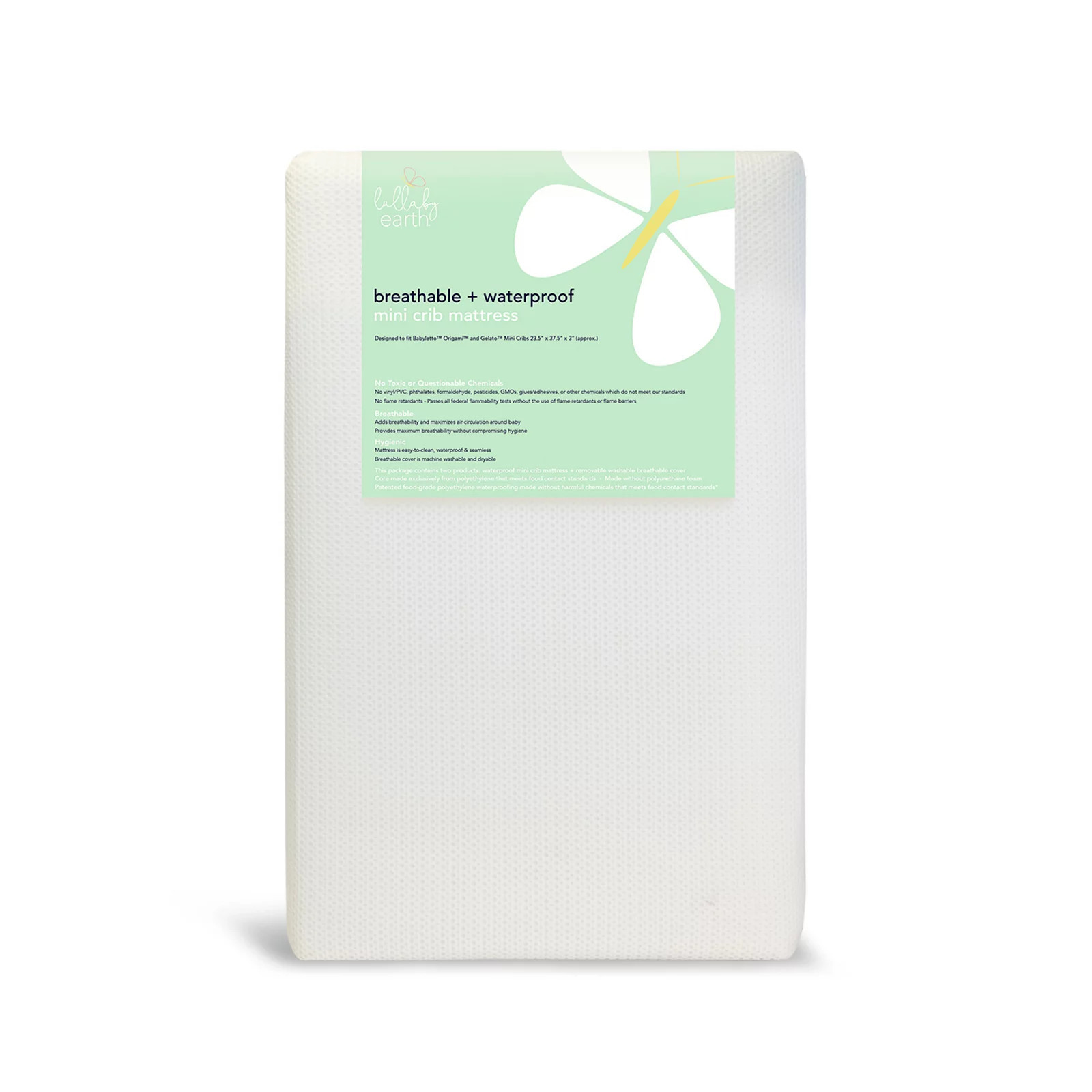 Lullaby Earth Breathe Safe Mini Crib Mattress, White | Kohl's