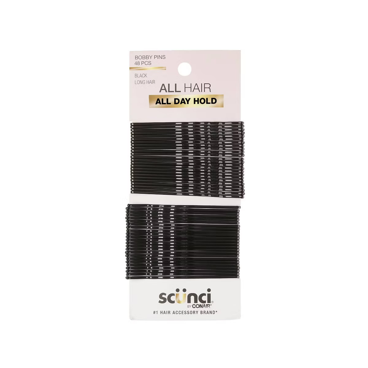 scünci Extra Long Metal Bobby Pins - Black - Long Hair - 48pcs | Target