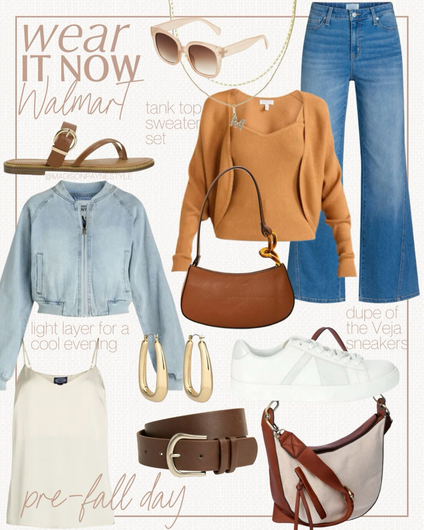 Walmart Fall 🍂 pre fall, wear it now! I love the sweater tank for now, I can layer it with the long sleeve later🍁

Walmart, Walmart Outfit, Walmart Style, Walmart Fashion, Walmart Partner, Walmart Fall Fashion, Fall Fashion, Fall Outfit, Madison Payne

#LTKSeasonal #LTKStyleTip #LTKFindsUnder50