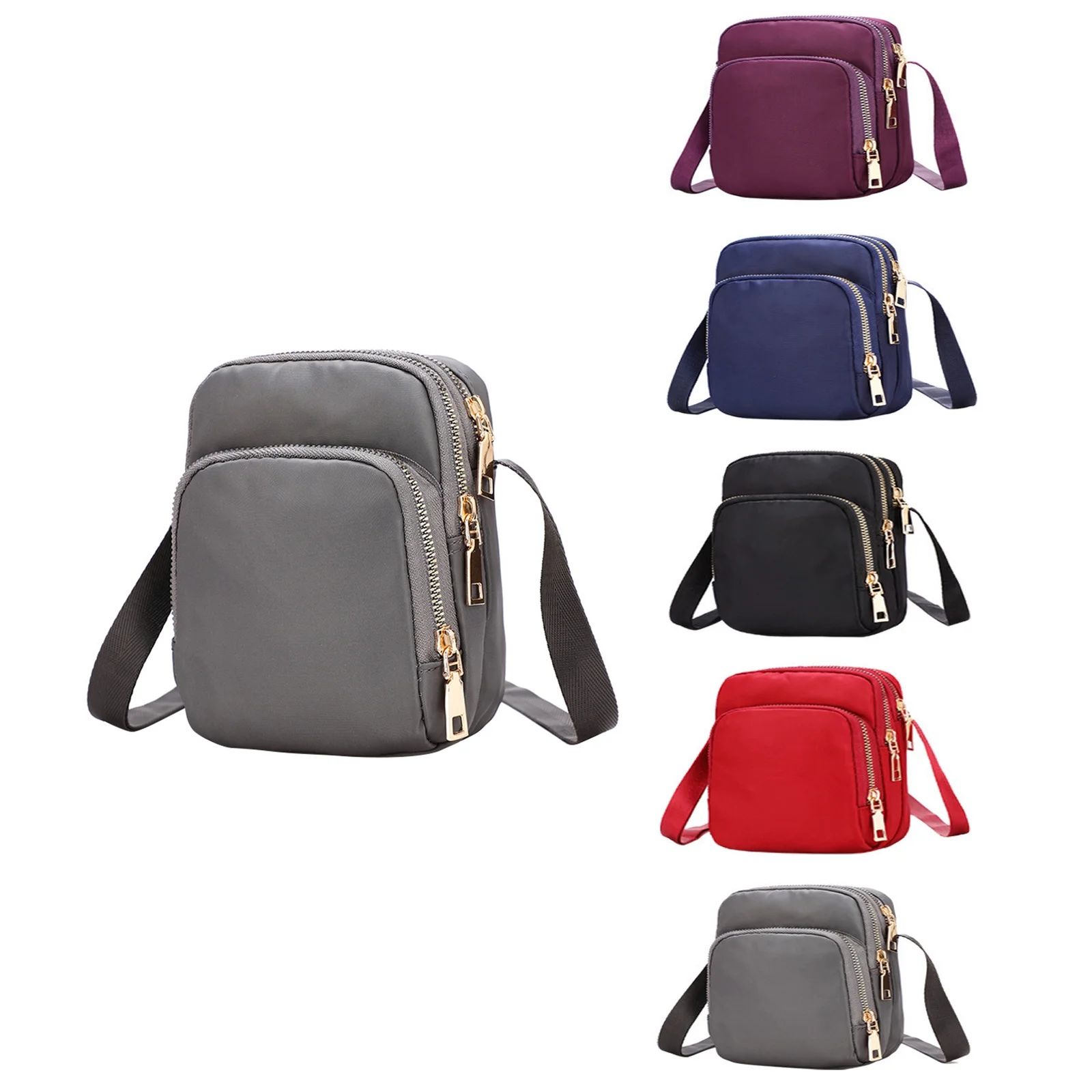 Daiosportswear Clearance Cross Body Bag Women Nylon, Ladies Purse Mini 3 Layer Zipper Shoulder Wa... | Walmart (US)