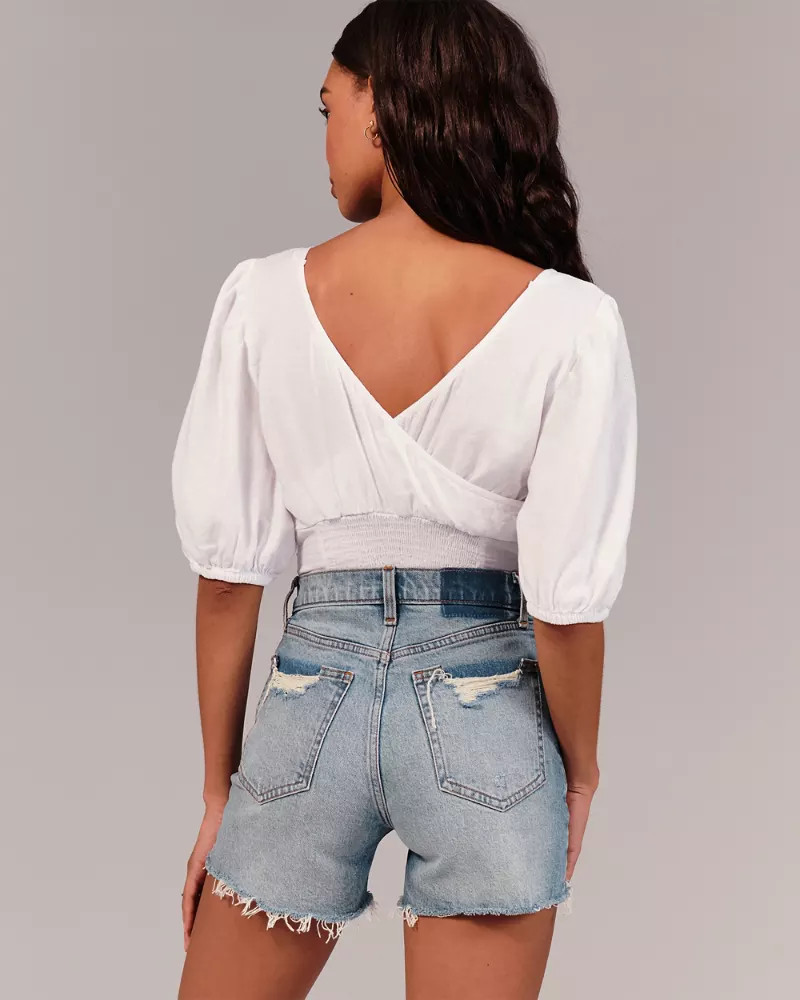 High Rise 4 Inch Mom Shorts | Abercrombie & Fitch (US)