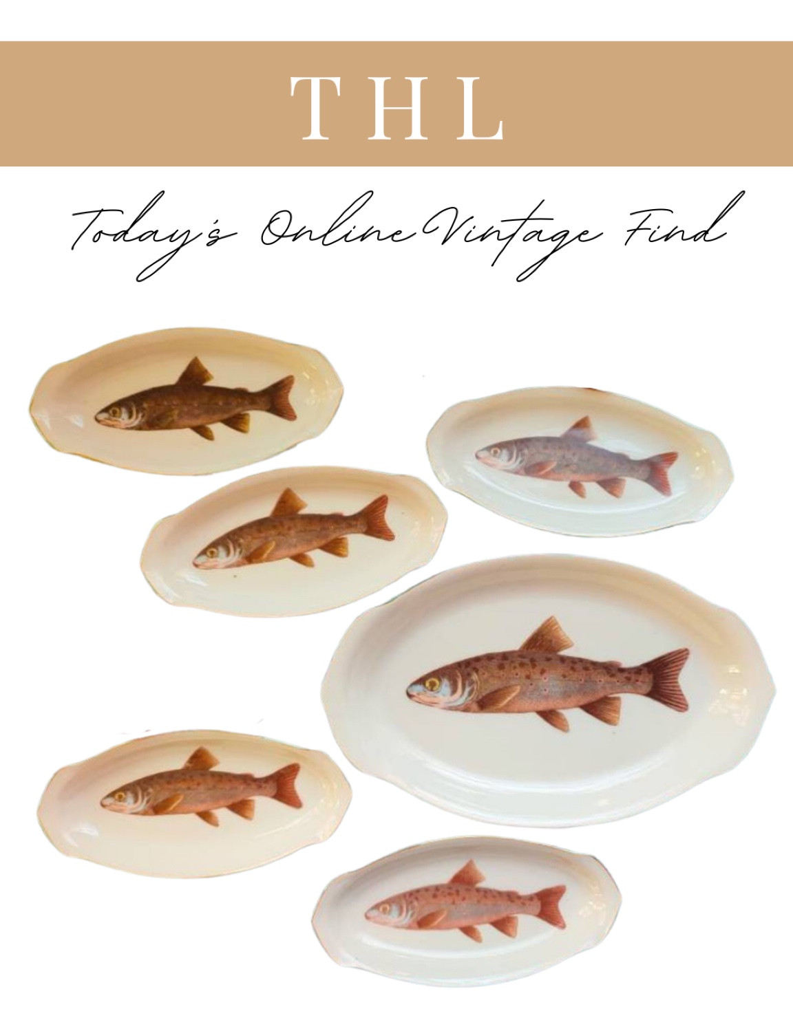 Set of 6 antique oval fish dishes found on Etsy! Under $100 w/free shipping.

#LTKFindsUnder100 #LTKHome