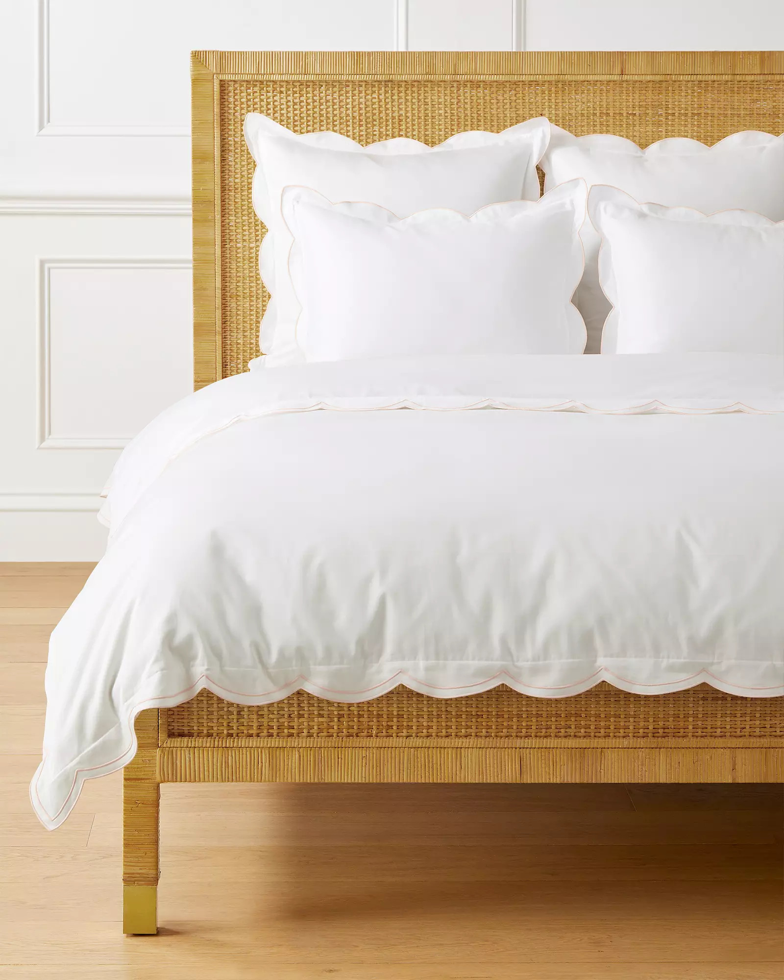 Scallop Sateen Duvet Cover | Serena and Lily