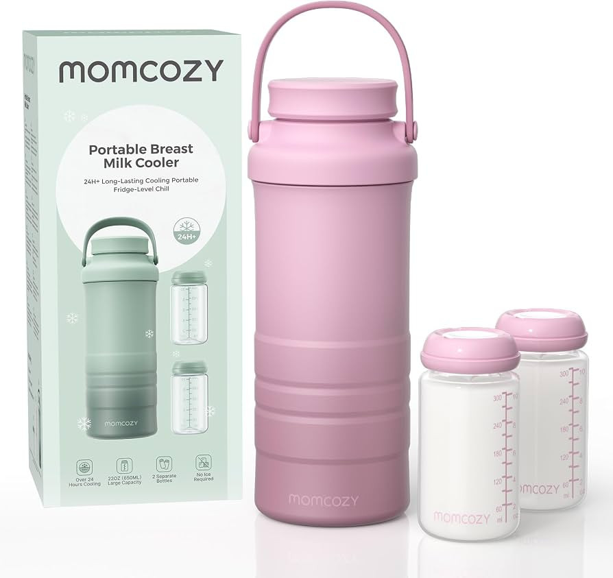 Momcozy 22oz Portable Breast Milk Cooler for Outdoor, Life Saver with 360° Total Cooling for 24 ... | Amazon (US)