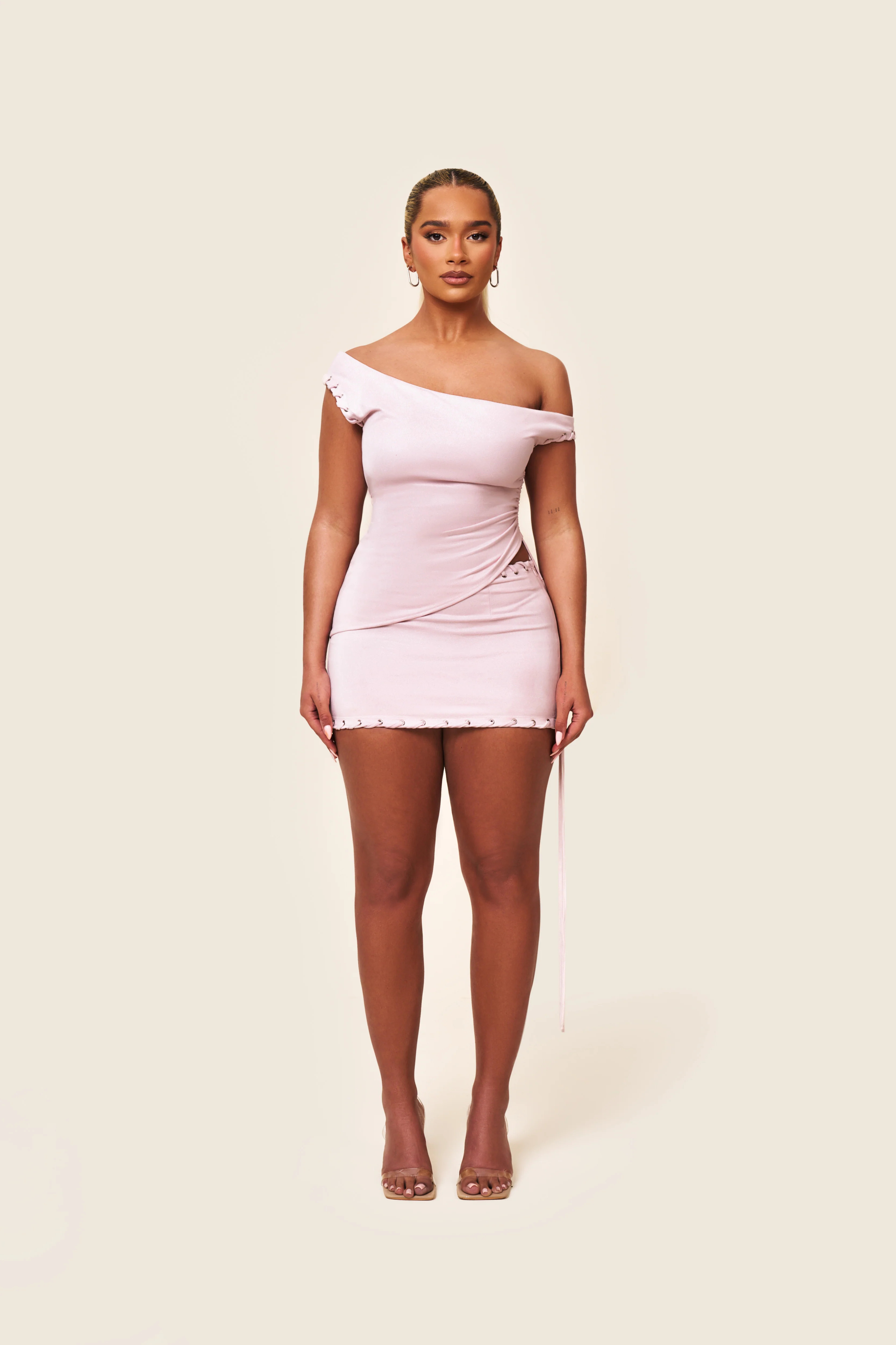 Xena Suede Set - Baby Pink | Mars The Label