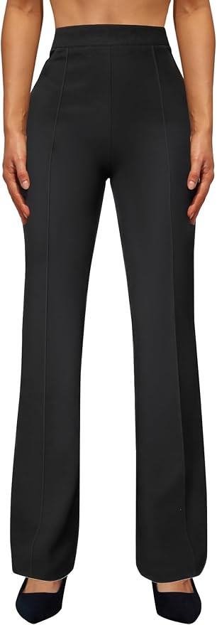 JEKAOYI Womens Straight Leg Dress Work Pants High Waist Stretchy Business Casual Pants Office Tro... | Amazon (US)