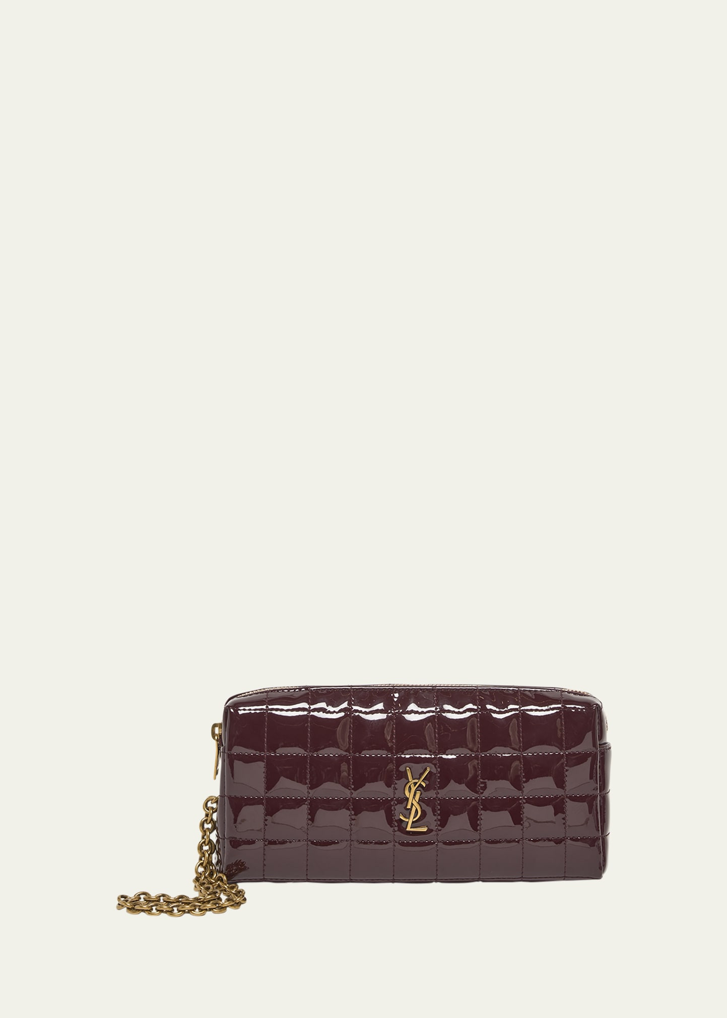 Saint Laurent Cassandra YSL Patent Leather Wristlet | Bergdorf Goodman