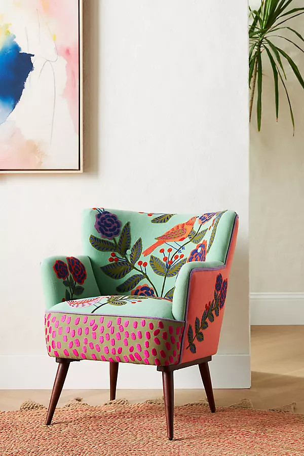 Izzy Petite Accent Chair By Anthropologie in Green | Anthropologie (US)
