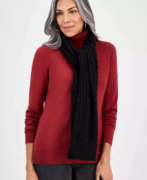 Style & Co Women's Solid Cable Knit Scarf, Macy's Exclusive  - Macy's | Macy's