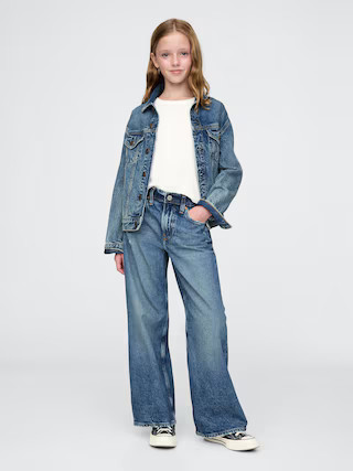 Kids Low Rise Stride Wide-Leg Jeans | Gap (US)
