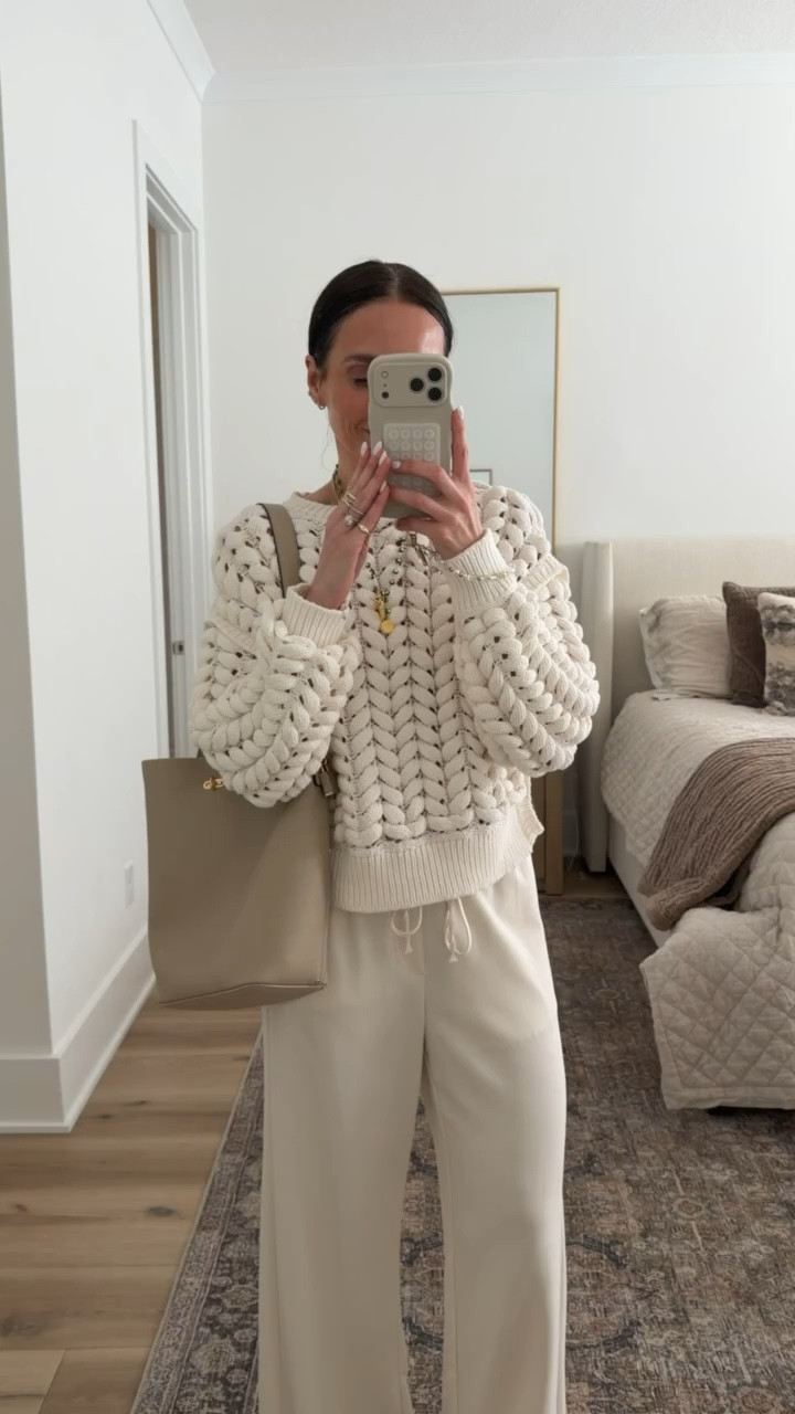 Monochromatic outfit, all white outfit, target finds, comfy chic, crochet sweater, annabrstyle

#LTKootd #LTKOver40