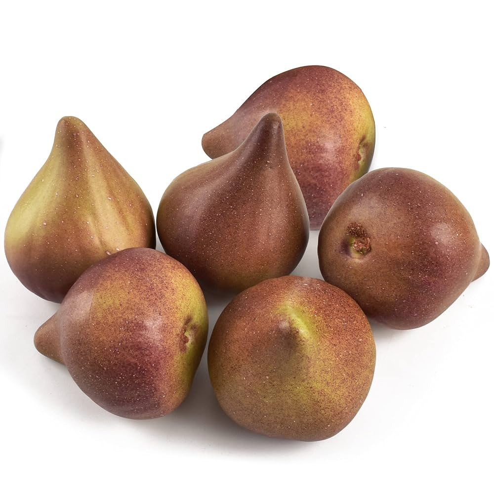 6pcs Artificial Fig Lifelike Simulation Fig Fake Fruit for Home Kitchen Cabinet Decoration Photog... | Amazon (US)