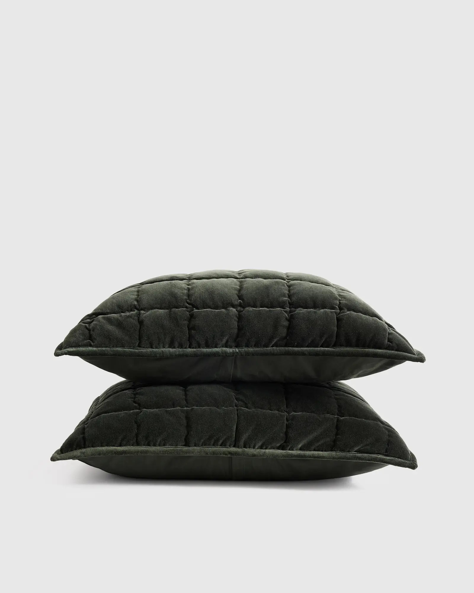 Cotton Velvet Quilted Sham Set | Quince