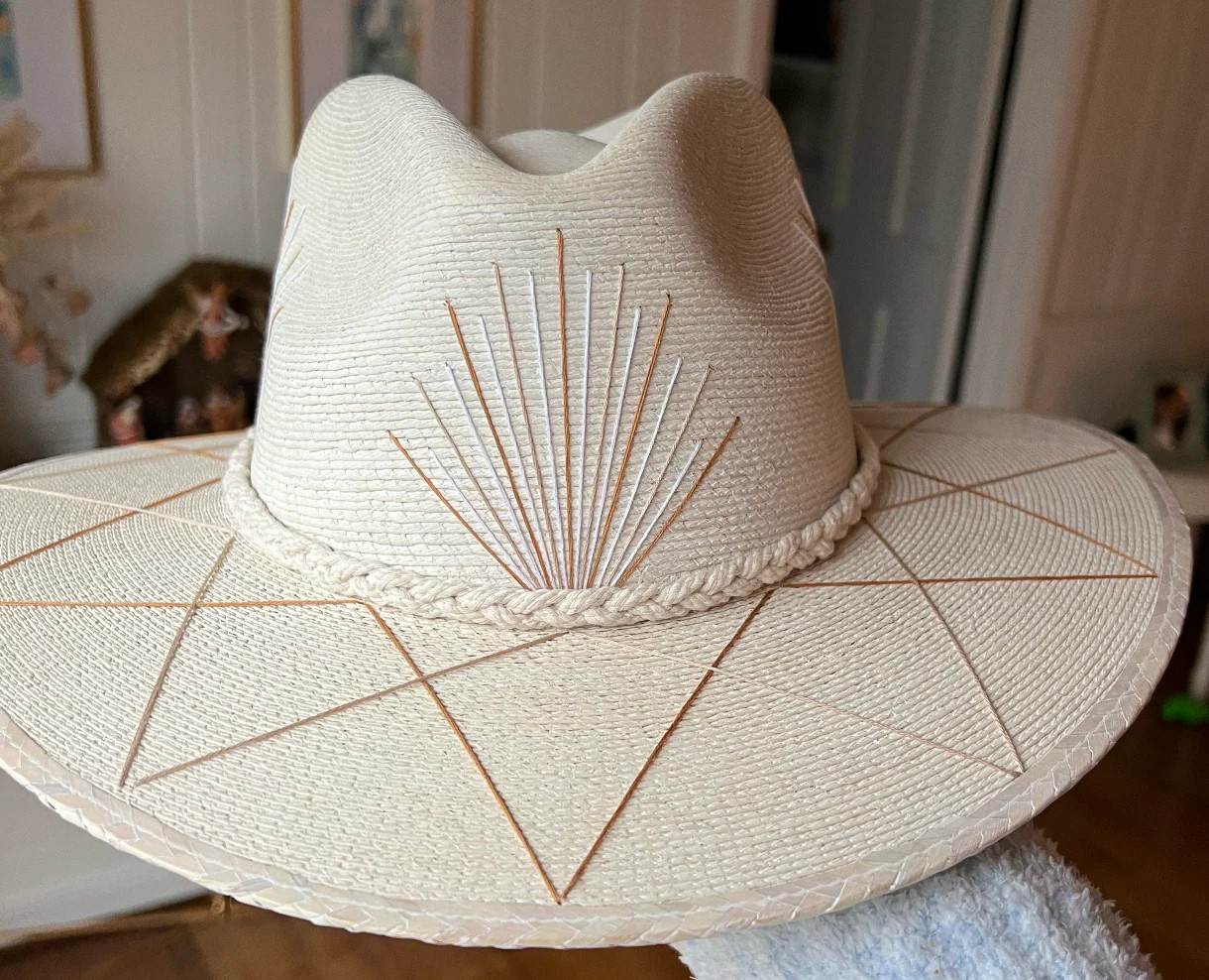 Hand Embroidered Straw Hat | Shop Bijou