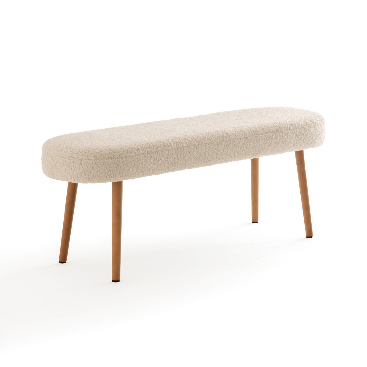 Banc hêtre massif revêtement bouclettes, Jimi | La Redoute (FR)