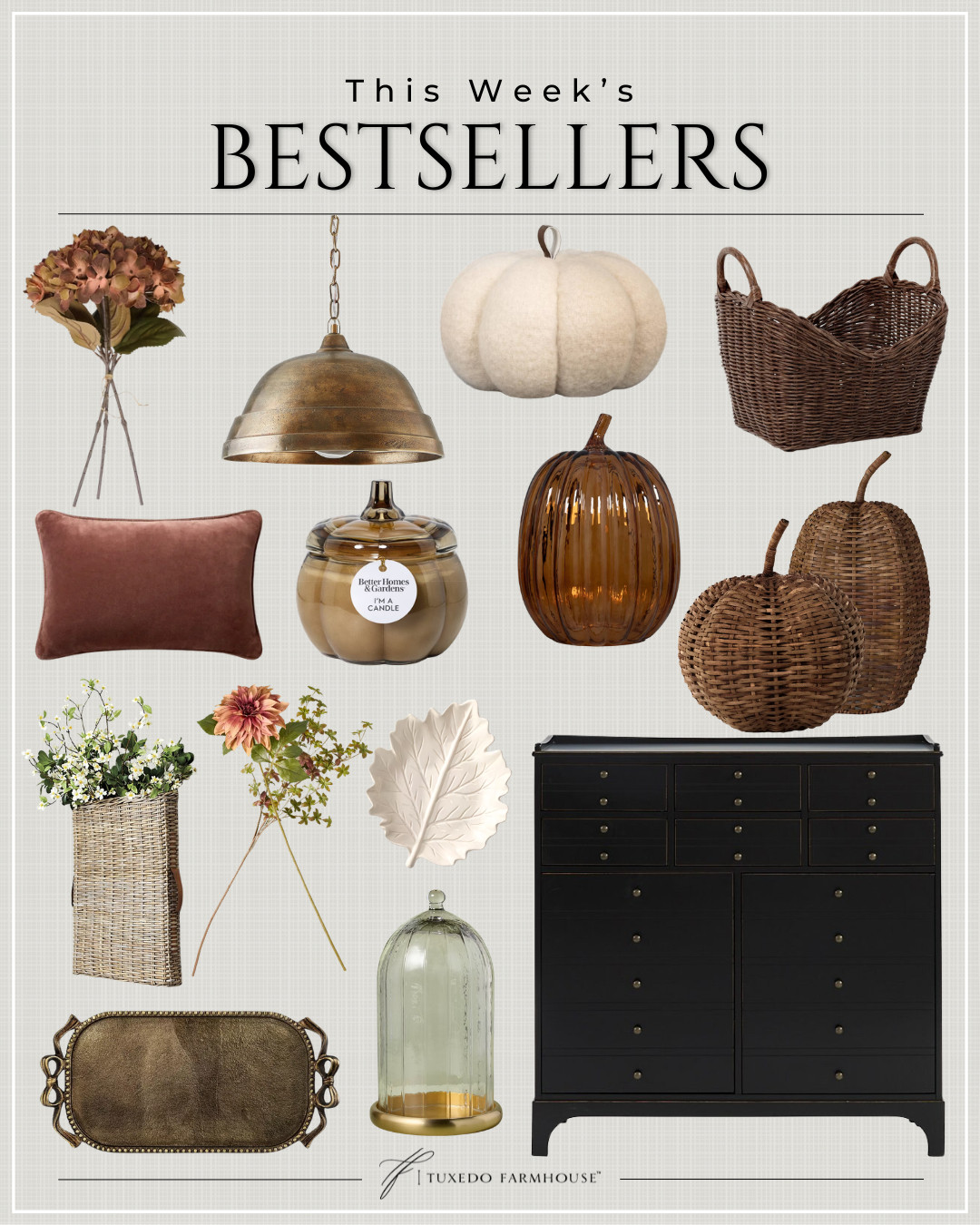 This week’s bestsellers are full of those warm, collected pieces I love for fall! 🍂 From woven pumpkins and rich florals to cozy velvet, warm brass and pretty seasonal accents, these are the favorites you’ve been loving most. Such an easy way to add a little autumn charm throughout your home. 🤎

#LTKHome #LTKSeasonal #LTKStyleTip #FallDecor #AmazonHome #AutumnDecor #HomeDecorFinds #CozyHome 

 #LTKSeasonal #LTKHome #LTKSaleAlert