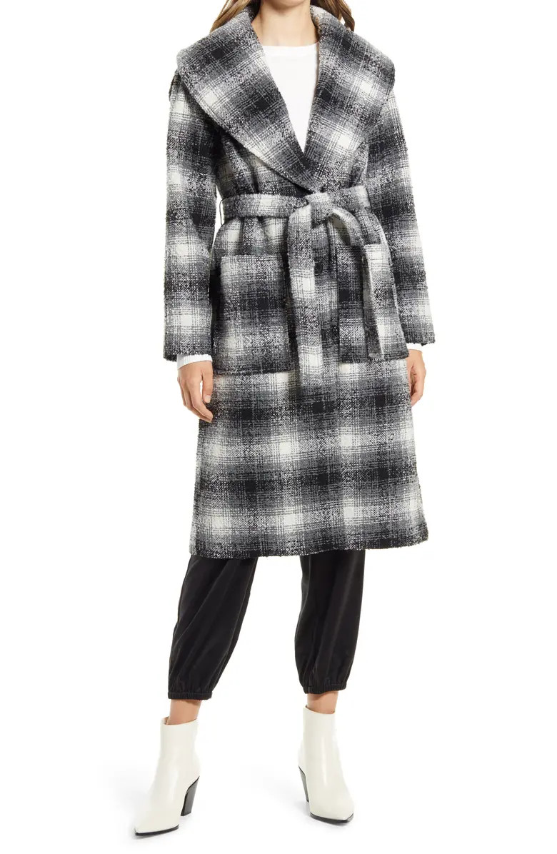 Plaid Longline Coat | Nordstrom