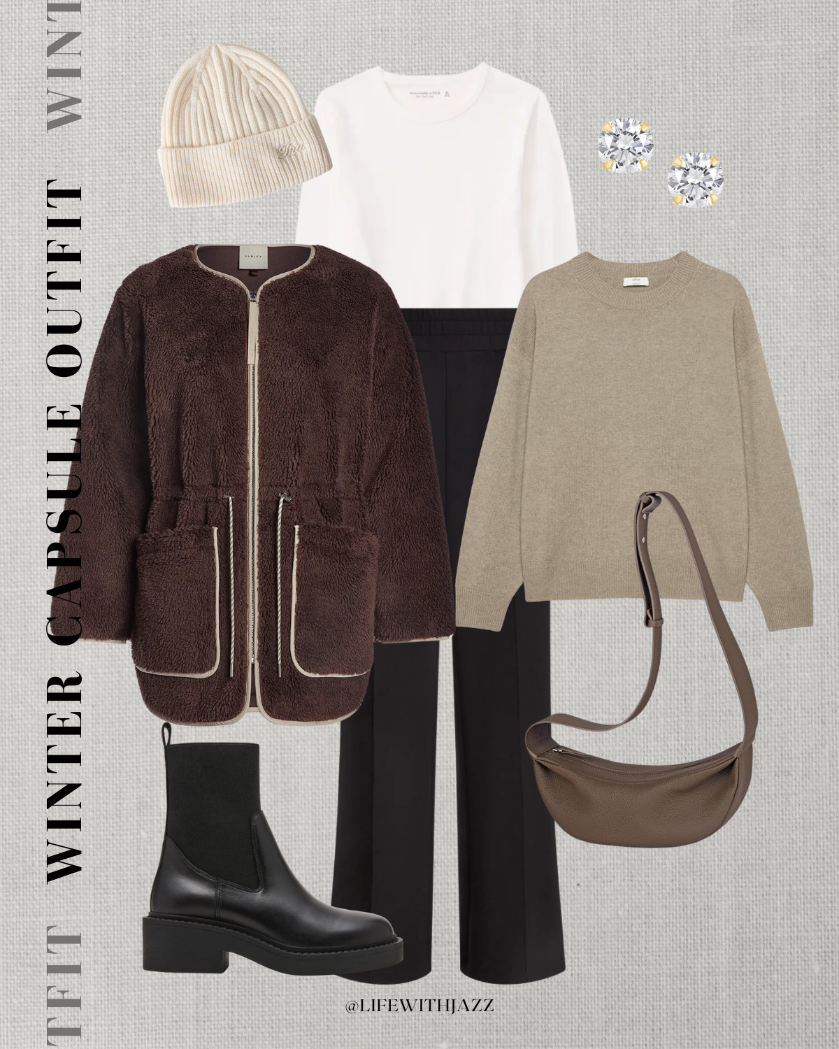  Winter capsule 2026 

Sherpa jacket / cashmere sweater / relaxed pull on pants / waterproof boots / casual style /  wc26

 

 

#LTKSeasonal