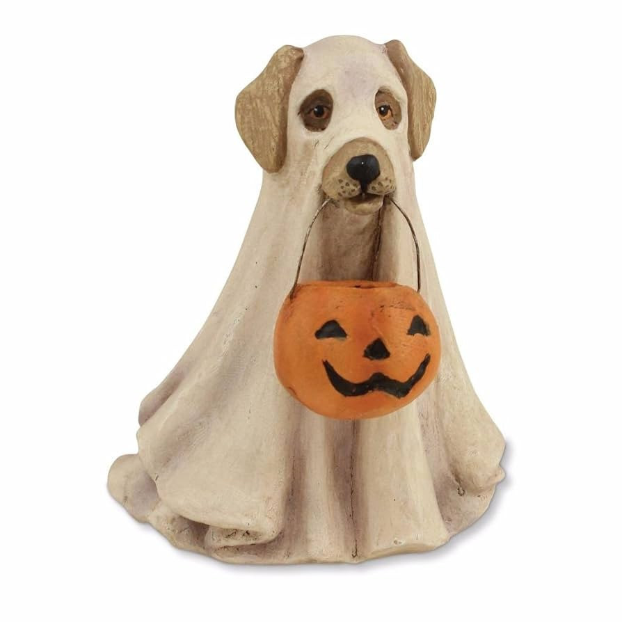 Bethany Lowe Spooky Ghost Dog Halloween Figurine | Amazon (US)