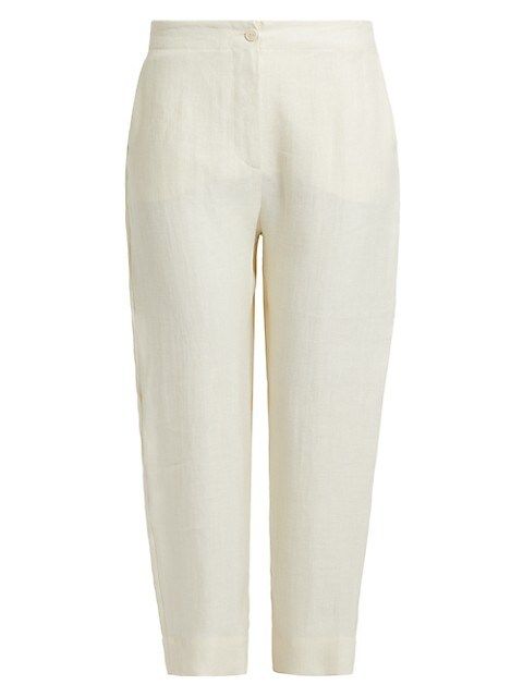 Voyage Ricco Linen Tapered Crop Pants | Saks Fifth Avenue