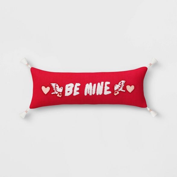 Lumbar Be Mine Valentine’s Day Pillow Red - Opalhouse™ | Target