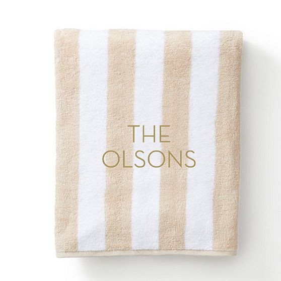 Cabana Stripe Beach Towel | Mark and Graham