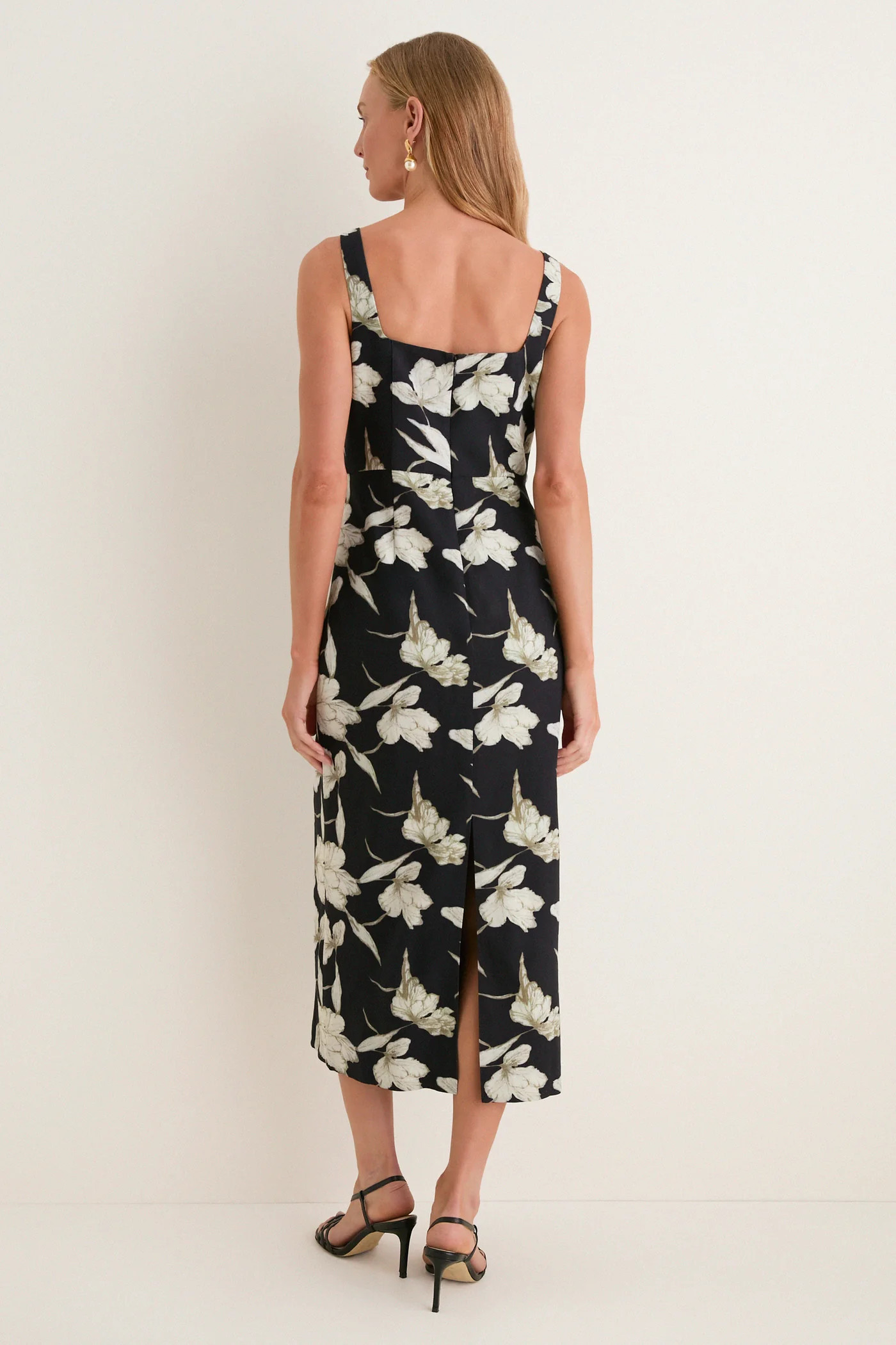 Black & Tan Floral Cut-Out Corolla Column Maxi Dress | Tuckernuck (US)