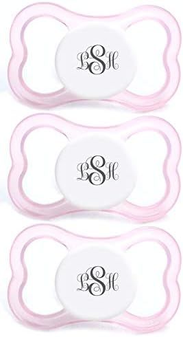 MAM Personalized Pacifiers by Pacidoodle - Customize with Baby Name (Pink 6+) | Amazon (US)