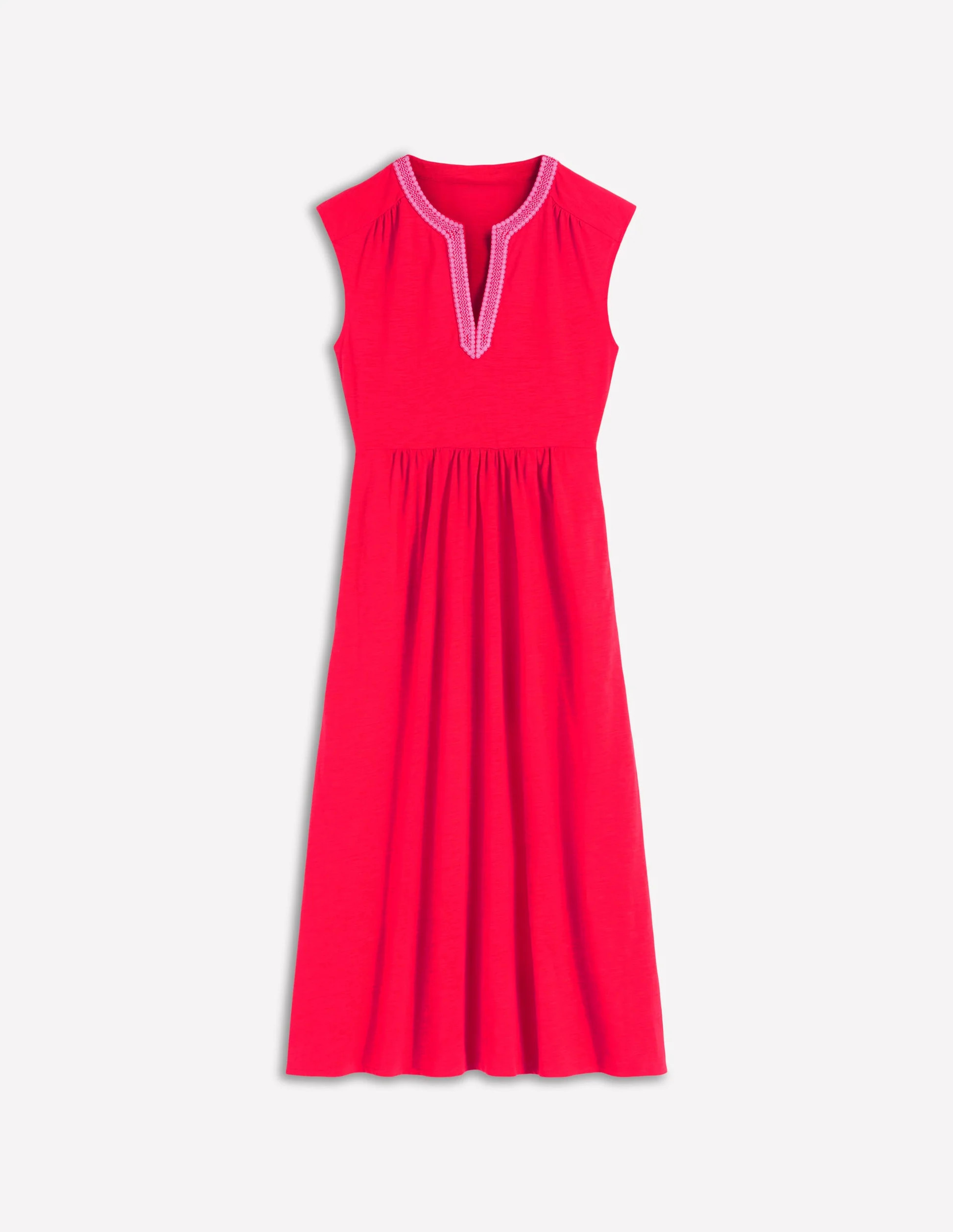 May Jersey Midi Dress-Poppy Red | Boden (US)