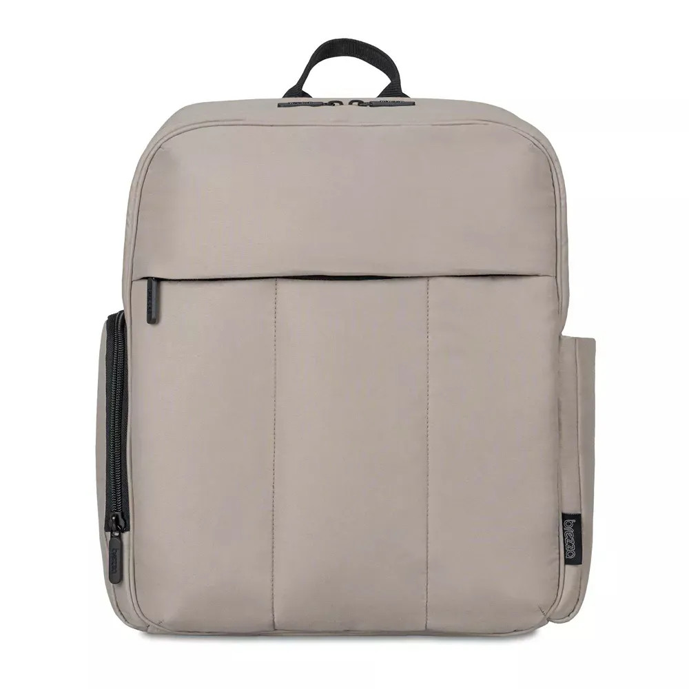 Baby Brezza Quilted Puffer Backpack Diaper Bag - Taupe | REBEL (formerly Rebelstork)