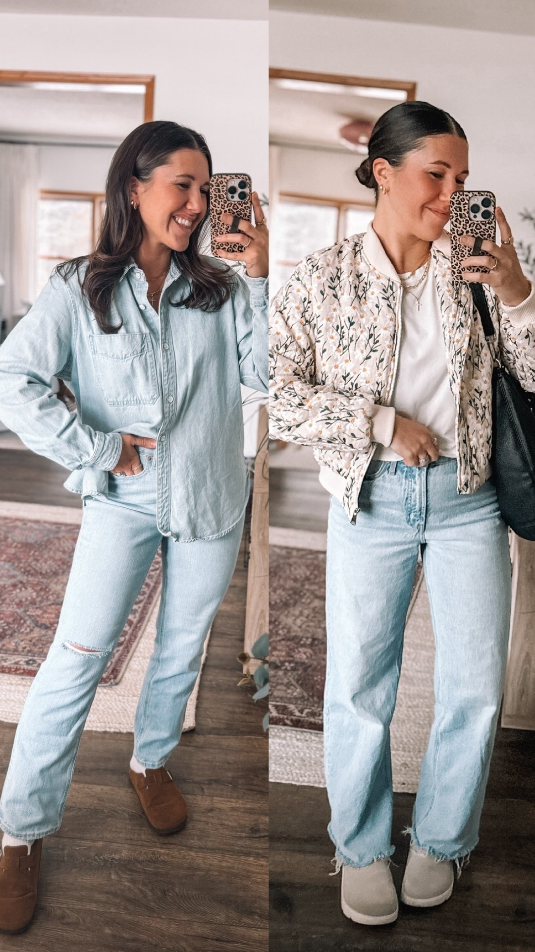 THE JEANS! ON SALE 🔥 Love both styles! They’re both high waisted, left is straight leg & right is wide leg. Wearing 4

#LTKootd #LTKSaleAlert #LTKgrwm