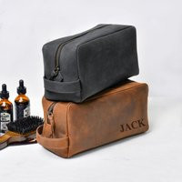 Leather Wedding Gift, Groomsmen Custom Dopp Kit, Christmas Gift | Etsy (US)