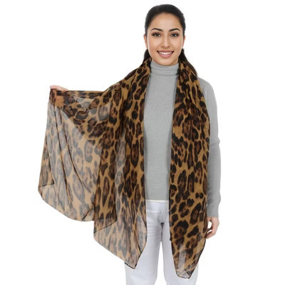 Anna-Kaci Women's Classic Leopard Print Scarf Lightweight Shawl Wrap Head Scarves- Leopard | Target